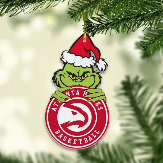 Discover Atlanta Basketball Hawks Team funny character Christmas Ornament Gift Decor
