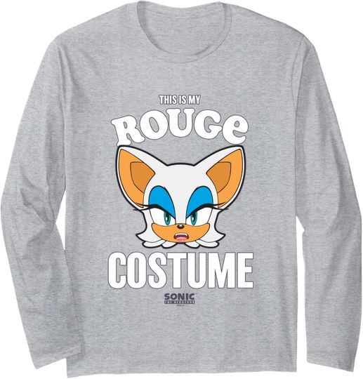 Discover Sonic The Hedgehog Halloween This Is My Rouge Costume Long Sleeve T-Shirt