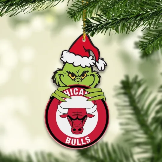 Discover Chicago Basketball Bulls Team funny character Christmas Ornament Gift