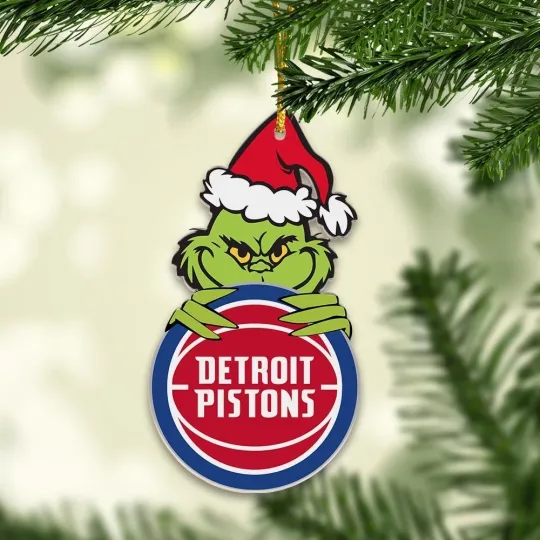 Discover Detroit Basketball Pistons Team funny character Christmas Ornament Gift