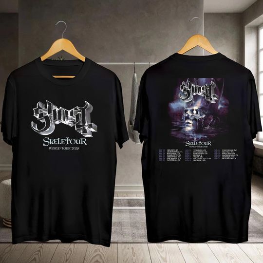 Ghost Band 2026 Concert, 2026 Ghost Skeletour World Tour Shirt, Ghost Band Fan Gift, Ghost Tee, Ghost Band Merch, Ghost 90s Vintage Shirt
