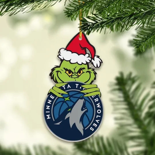 Minnesota Basketball Timberwolves Team funny character Christmas Ornament