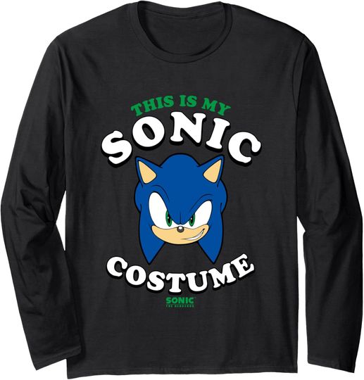 Discover Sonic The Hedgehog Halloween This Is My Sonic Costume Long Sleeve T-Shirt