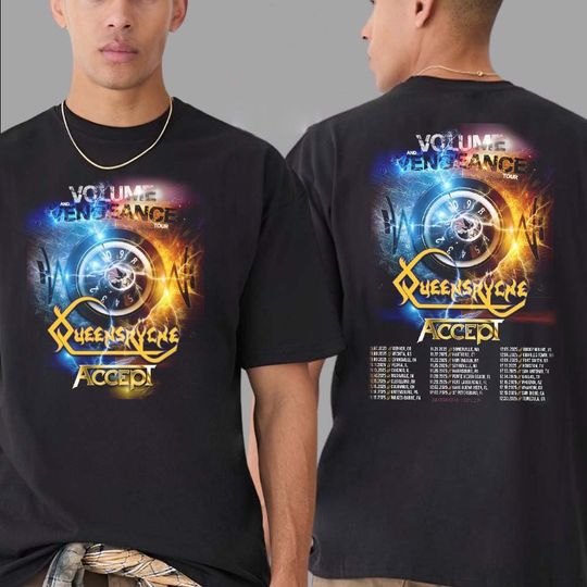 Discover Queensryche Volume And Vengeance Tour For Fall Of 2025 Cities List For November To December Two Sided Print Unisex T-Shirt