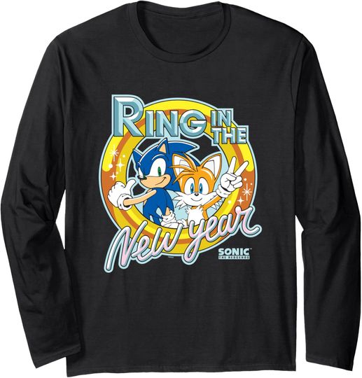 Discover Sonic The Hedgehog New Years Ring In The New Year Vintage Long Sleeve T-Shirt