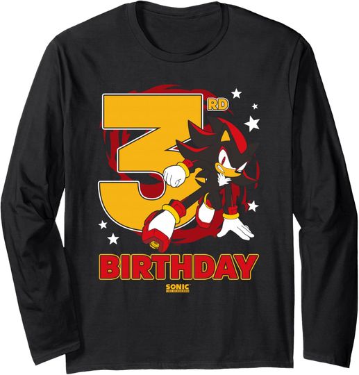Discover Sonic The Hedgehog 3rd Birthday Epic Shadow Big Chest Logo Long Sleeve T-Shirt