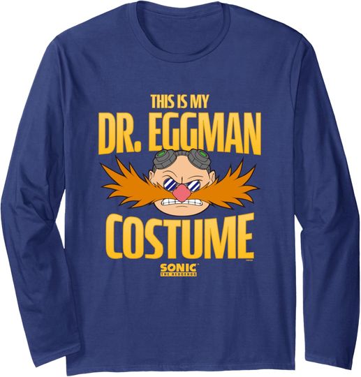 Discover Sonic The Hedgehog Halloween This Is My Dr. Eggman Costume Long Sleeve T-Shirt