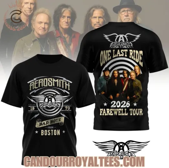 Discover Aerosmith 2026 Farewell Tour 2026 3D Printed T-Shirt