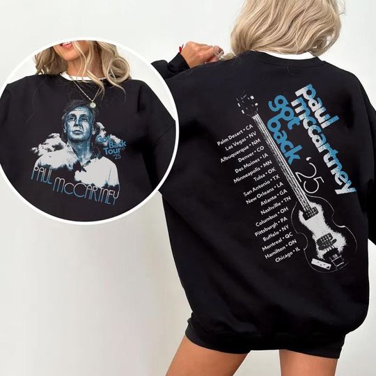 Got Back 2025 Tour Sweatshirt for McCartney Concert