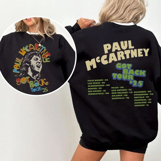 P McCartney Got Back Tour 2025 Sweatshirt