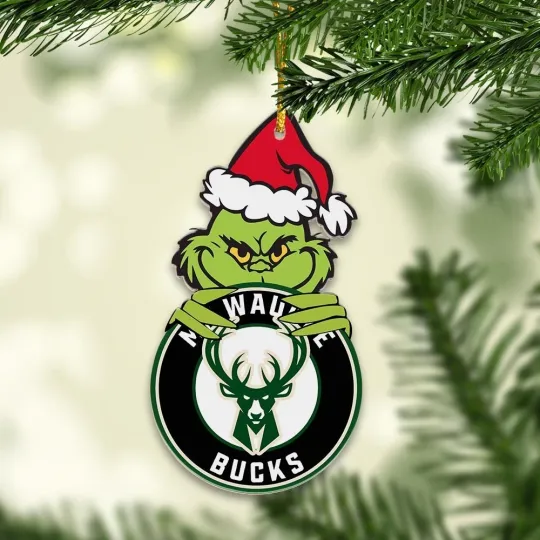 Milwaukee Basketball Bucks Team funny character Christmas Ornament Gift
