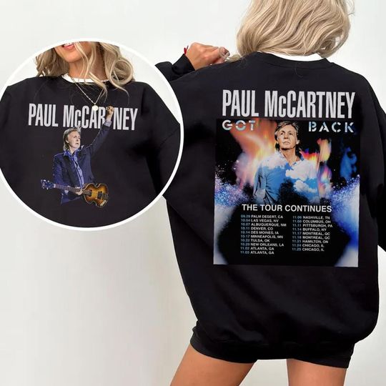 P mccartney Tour T Shirt The Beatles Art Tee Unisex TShirt