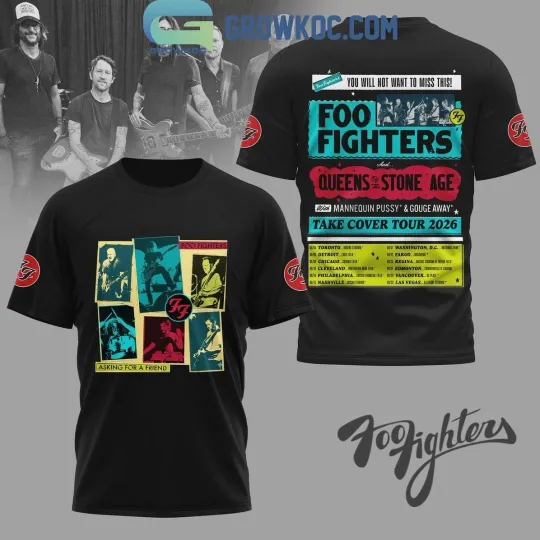 Discover FF Band Fighters Take Cover Tour 2026 T-Shirt AOP 3D S-5XL