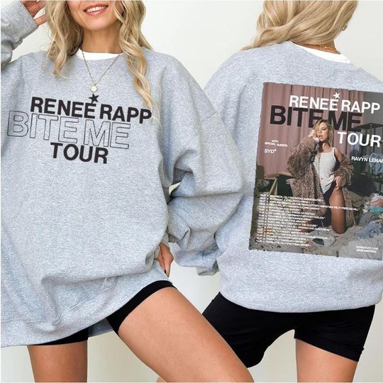 Discover Renee Rapp Bite Me Tour 2025 Schedule Tour Dates Two Sided T-Shirt All Size