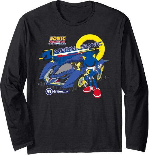 Discover Sonic Racing CrossWorlds - Ready to Roll Metal Sonic Long Sleeve T-Shirt