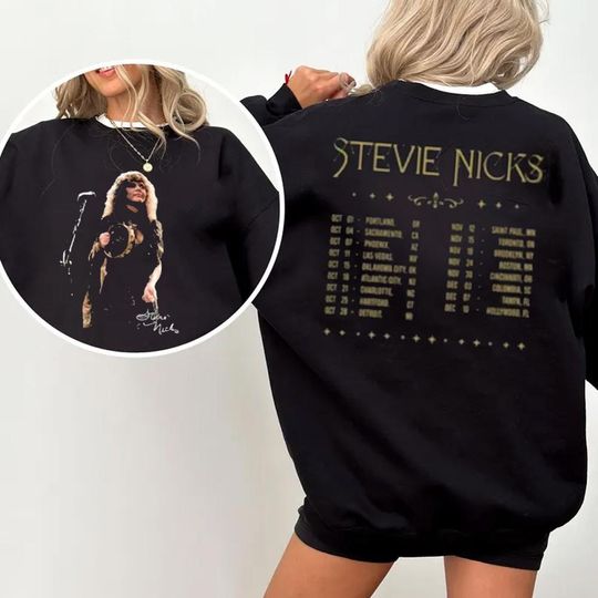 Stevie Nicks 2025 Tour Sweatshirt - Vintage Rock Band Tee, Retro Music Graphic, Unisex Fan Gift