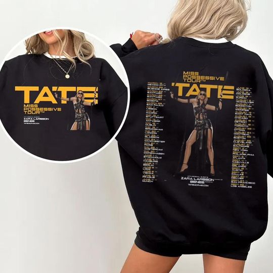 Discover Tate McRae Miss Possessive Tour 2025 Shirt: Vintage Pop Concert Tee, Retro Music Graphic T-Shirt, Unisex Tour Top, Tate McRae Fan Gift