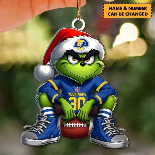 Discover Personalized Los Angeles Football Team Rams Christmas Ornament Holiday Gift