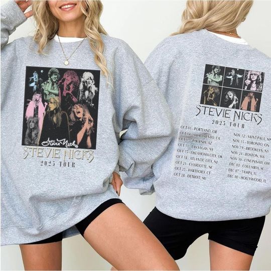 Stevie Nicks 2025 Tour Shirt Vintage Rock Concert Sweatshirt