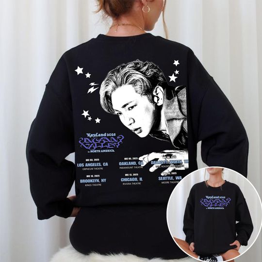 Discover Key KEYLAND: Uncanny Valley World Tour 2025 Sweatshirt, Key SHINee Shirt, Key Hunter Album Shirt, Key Strange Shirt, Kpop Fan Gift