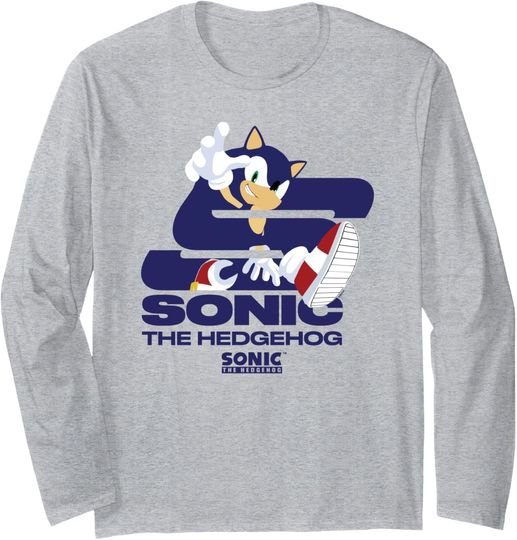 Sonic The Hedgehog Cool Radical Running Pose Logo Long Sleeve T-Shirt