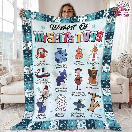 Discover Misfit Toys Christmas Blanket, A Bit Of A Misfit, Rudolph Red-nosed Reindeer Blanket