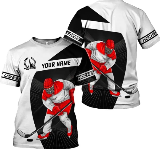 Discover Personalized 3D Hockey T Shirt, Sports Apparel