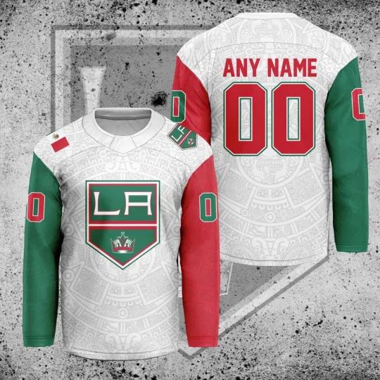 Discover Personalized Los Angeles Kings Mexican Heritage Hockey Shirt Men's Fan Gear Gift