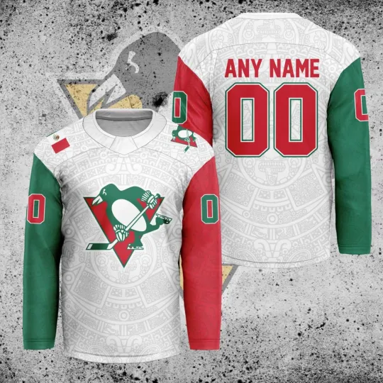 Discover Custom Pittsburgh Penguins Mexican Heritage Hockey Shirt Men's Fan Gear Gift