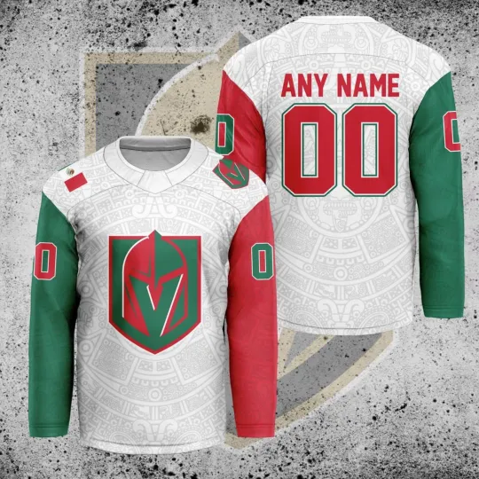 Discover Custom Vegas Golden Knights Mexican Heritage Hockey Shirt Men's Fan Gear Gift