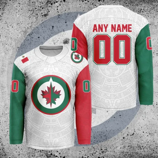Discover Personalized Winnipeg Jets Mexican Heritage Hockey Shirt Men's Fan Gear Gift