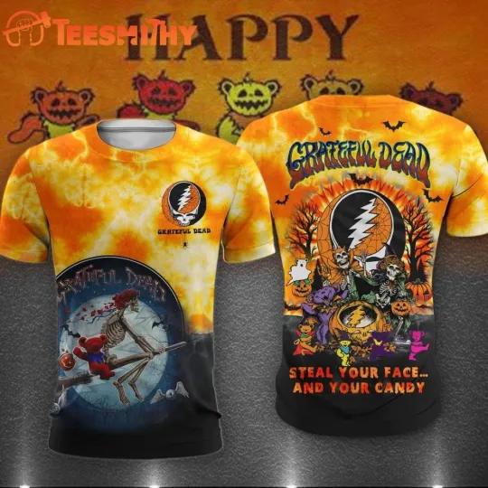 Grateful Dead Steal Your Face Halloween 2025 3D T-Shirt