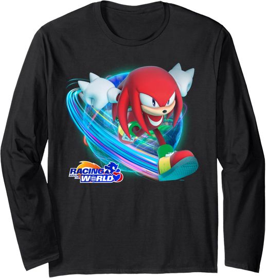 Discover Sonic the Hedgehog - Racing Around the World Knuckles Long Sleeve T-Shirt
