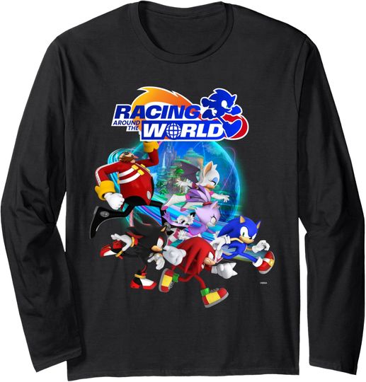 Discover Sonic the Hedgehog - Racing Around the World Group Long Sleeve T-Shirt