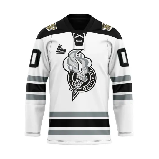 Discover Personalized Gatineau Olympiques White Lace Hockey Shirt Men's Fan Gear Gift