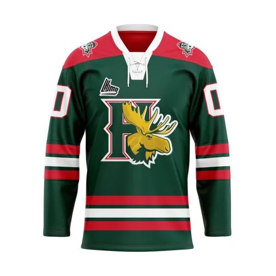 Discover Personalized Halifax Mooseheads Green Lace Hockey Shirt Men's Fan Gear Gift