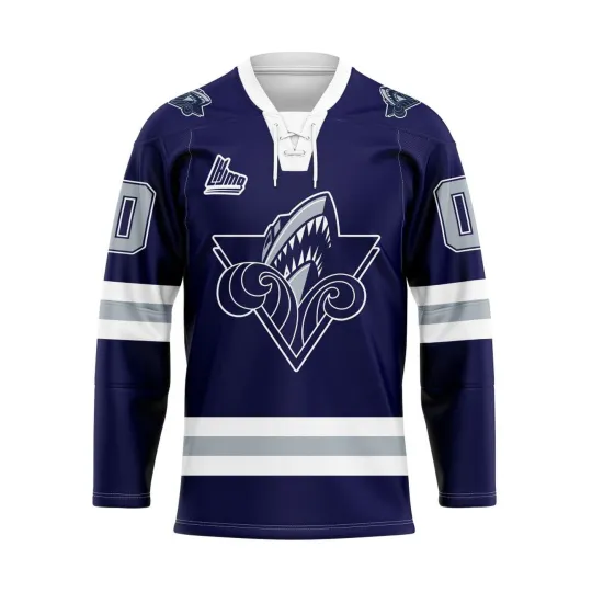 Personalized Rimouski Oceanic Blue Lace Hockey Shirt Men's Fan Gear Xmas Gift