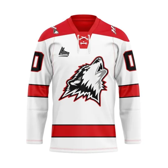 Discover Personalized Rouyn-Noranda Huskies White Lace Hockey Shirt Men's Fan Gear Gift