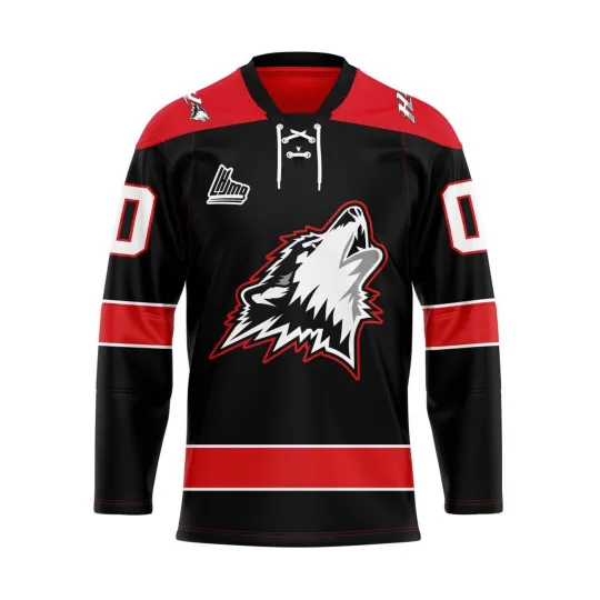 Discover Personalized Rouyn-Noranda Huskies Black Lace Hockey Shirt Men's Fan Gear Gift