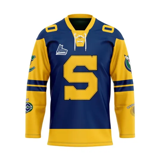 Discover Personalized Shawinigan Cataractes Blue Lace Hockey Shirt Men's Fan Gear Gift