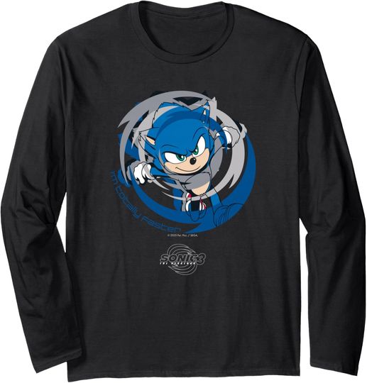 Discover Sonic the Hedgehog 3 - Sonic "I'm Totally Faster" Long Sleeve T-Shirt