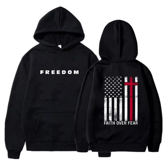 Charlie Kirk Freedom Hoodie - Double Sided Clothing