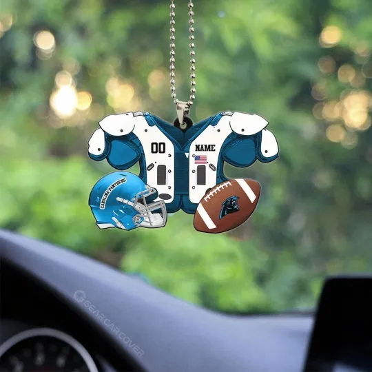 Discover Personalized Carolina Football Team Panthers Christmas Ornament Holiday Gift