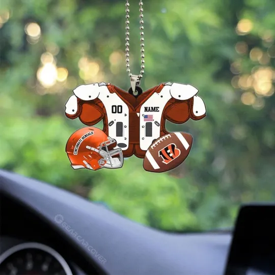 Personalized Cincinnati Football Team Bengals Christmas Ornament Holiday Gift