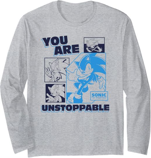 Discover Sonic The Hedgehog Father's Day You Are Unstoppable Big Logo Long Sleeve T-Shirt