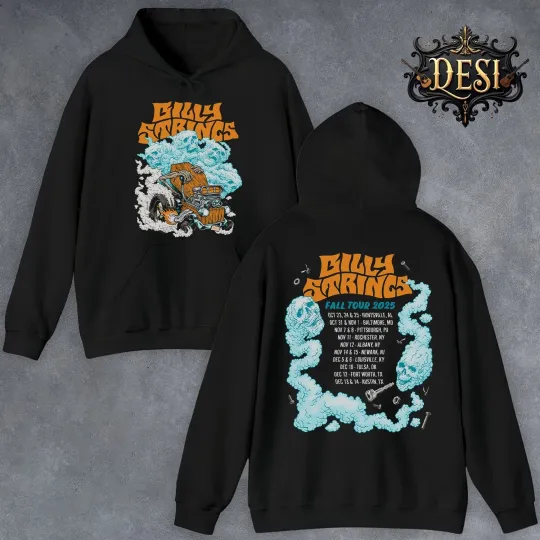 Discover Billy Strings Fall 2025 Tour Hot Rod Concert Unisex Hoodie