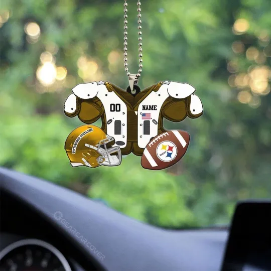 Discover Personalized Pittsburgh Football Team Steeler Christmas Ornament Holiday Gift