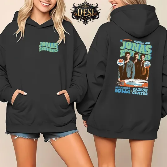 Jonas Brothers Casey's Center Des Moines Oct 5 2025 Tour Dates Hoodie