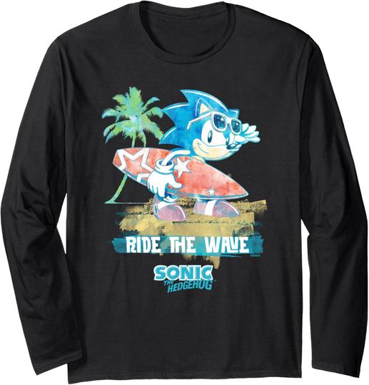 Discover Sonic the Hedgehog - "Ride the Wave" Sonic Long Sleeve T-Shirt