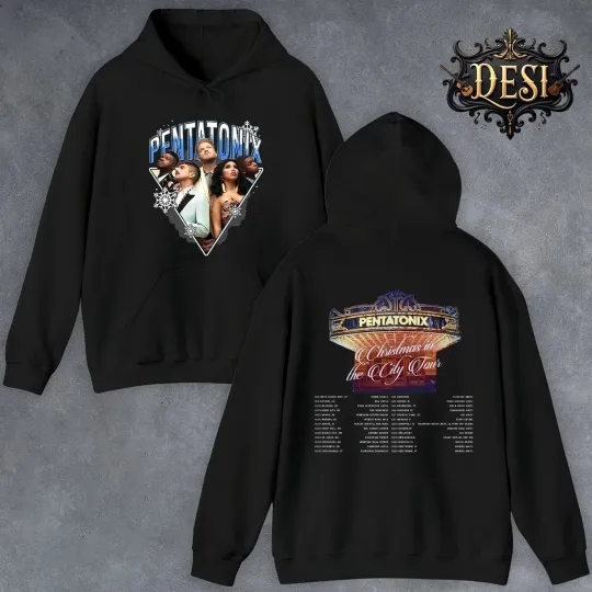 Discover Pentatonix Graphic 2025 Pentatonix Christmas in the City Tour Dates Hoodie